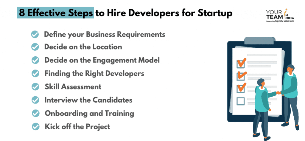 8 Effective Steps to Hire Developers for Startup