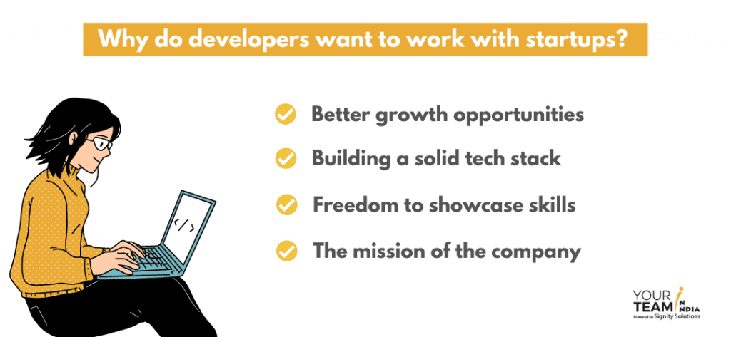 Why do developers want to work with startups