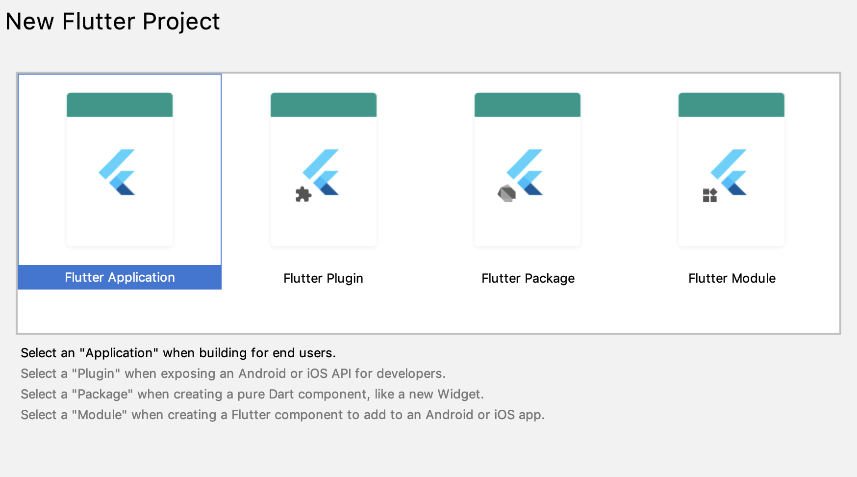 New flutter project