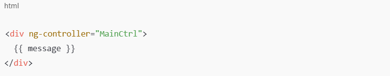 AngularJS Example including Controller & Template in html